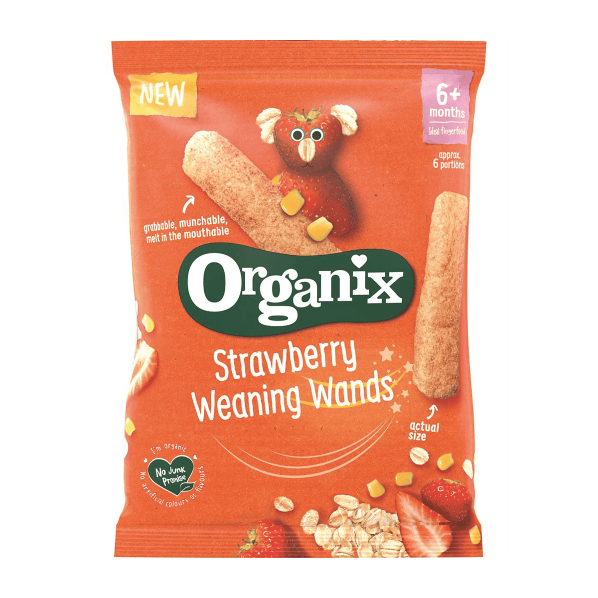 Organix Strawberry Weaning Wands pack