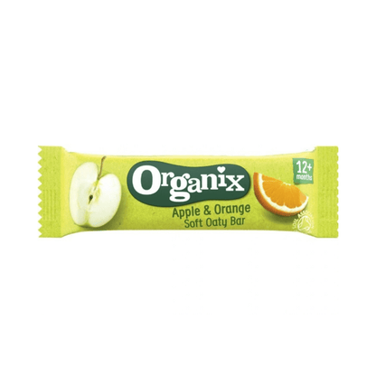 Individually wrapped Organix Apple and Orange Soft Oaty Bar