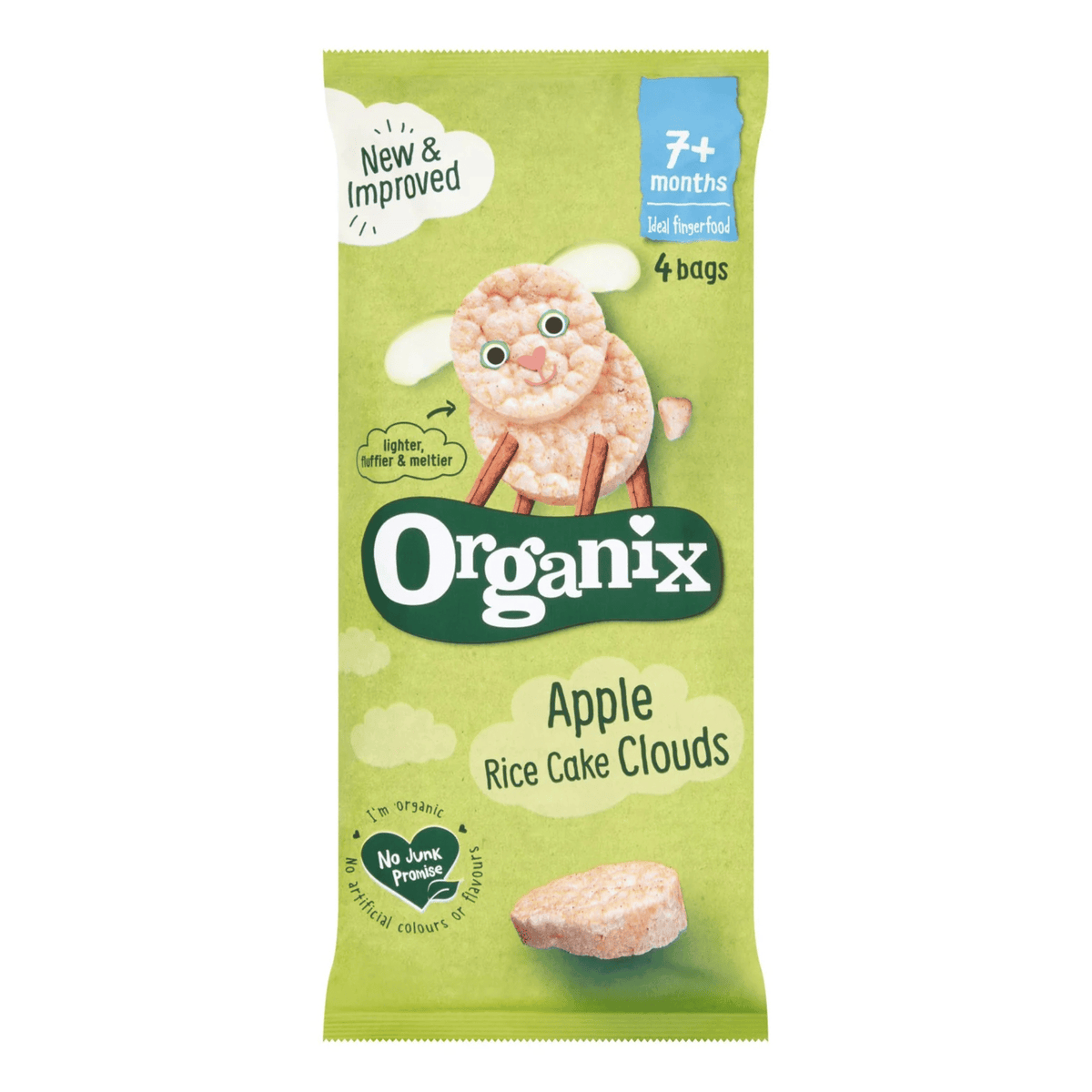 Organix Apple Rice Cake Clouds four-bag multipack