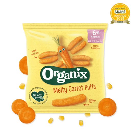 Organix Melty Carrot Puffs with carrots and corn